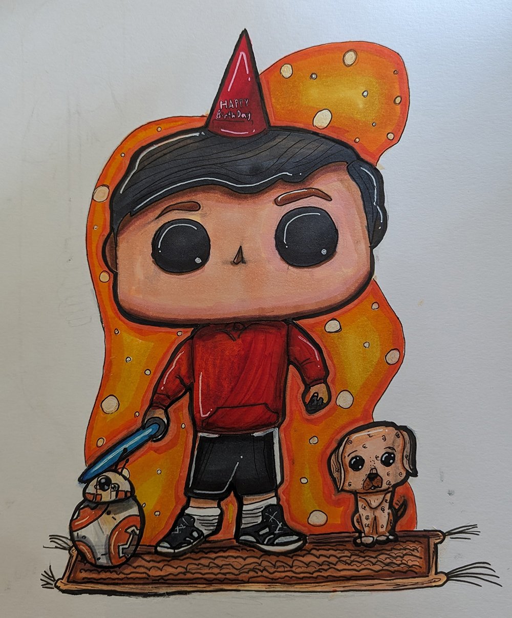 Funko Pop Style Character Portraits